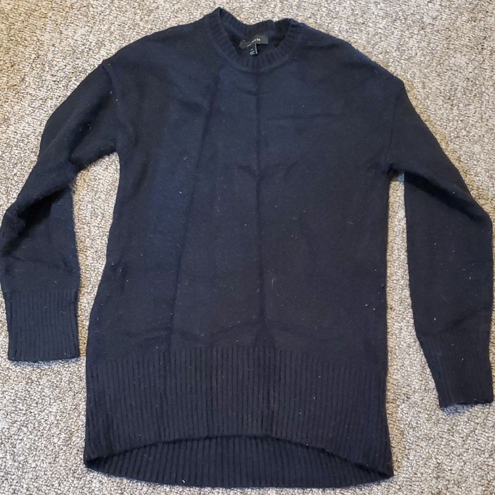 Ann Taylor Oversized Chunky Black Sweater